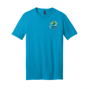 Heathered Bright Turquoise District® Very Important Tee® with Left Chest Print