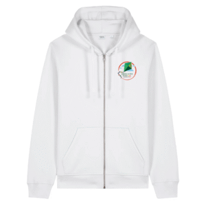White Stanley/Stella Mixer Zip-Up Unisex Hoodie